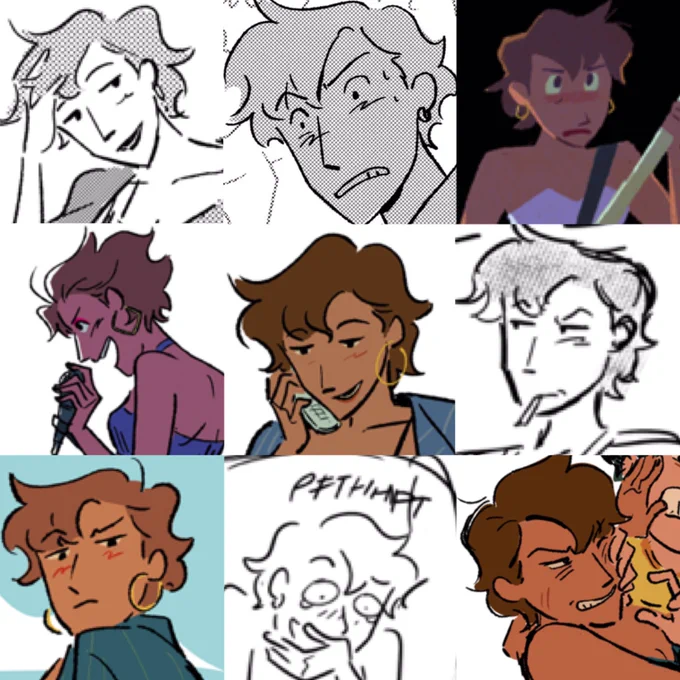 have a #faceyourart but w low res pics of my ocs 