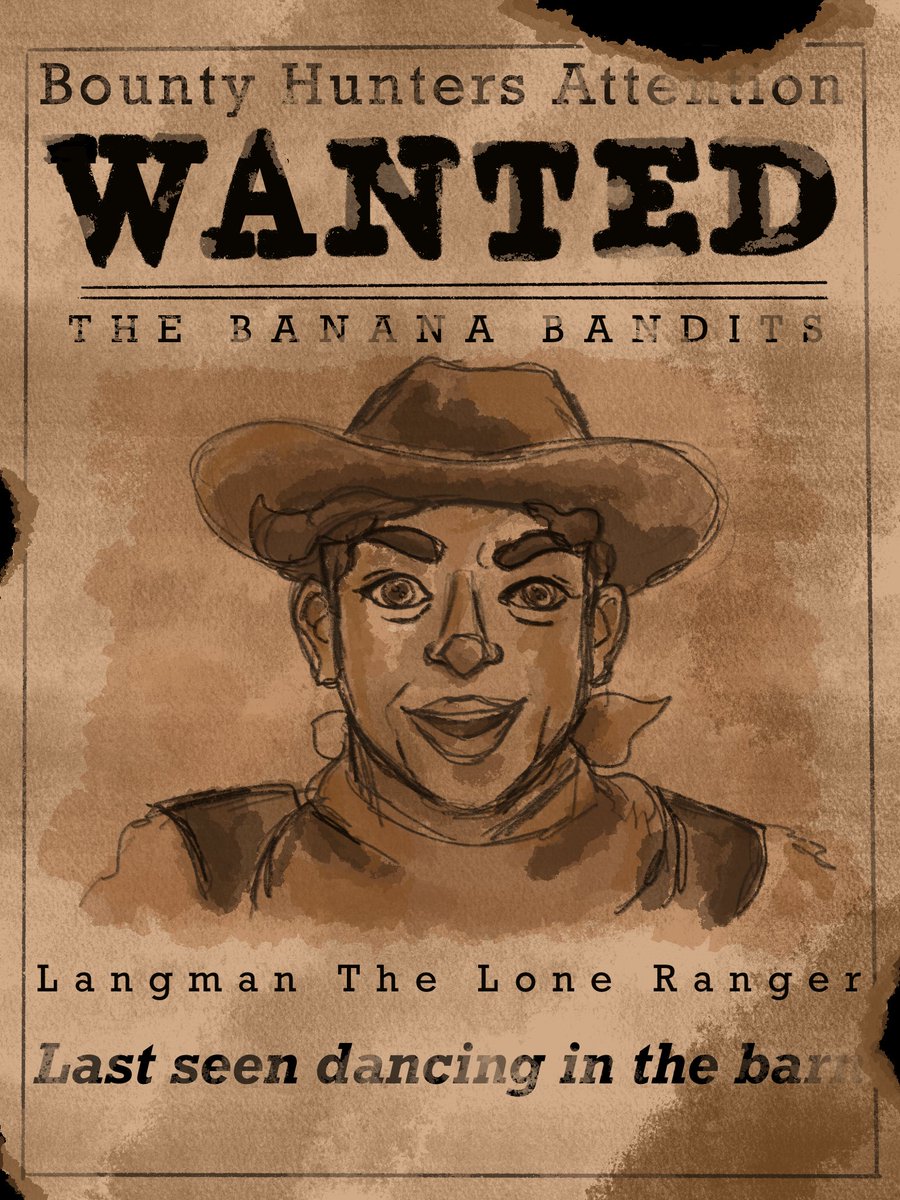 art_by_akitch's tweet image. Presenting “The Banana Bandits” inspired by @TheHappyFits new single/music video “No Instructions” !! A certified bop as per usual 🤠 #noinstructions #thehappyfits #yeehaw