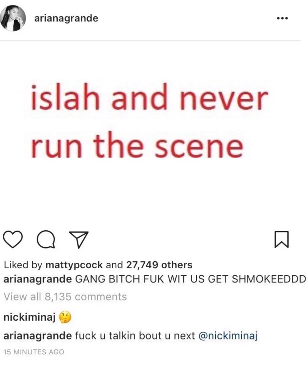 Ariana’s Instagram was hacked 3 years ago today (4th August 2017)