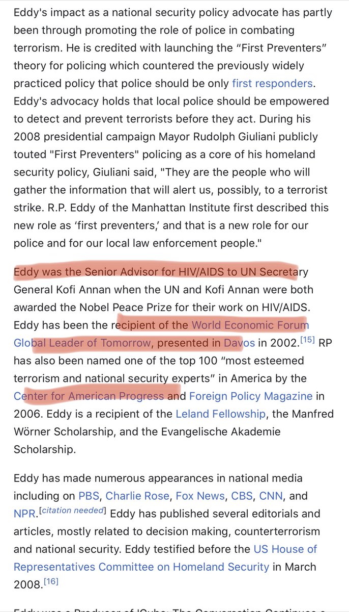 ERGO (“radical” new consulting model) was founded by RP Eddy in 2006. This guy is fascinating. Clinton NSC alum, top UN adviser coming up with strategies to deal with global pandemics, Global Fund ()... etc etc. CC:  @CoreysDigs