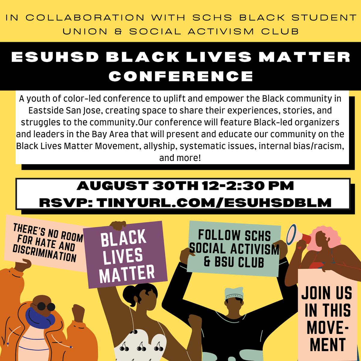 IndependenceHS's tweet photo. ESUHSD Black Lives Matter Conference
08.30.2020
12-2:30p

#BLM

#EastSidePride

#sixerpride https://t.co/DzH5R53YPX
