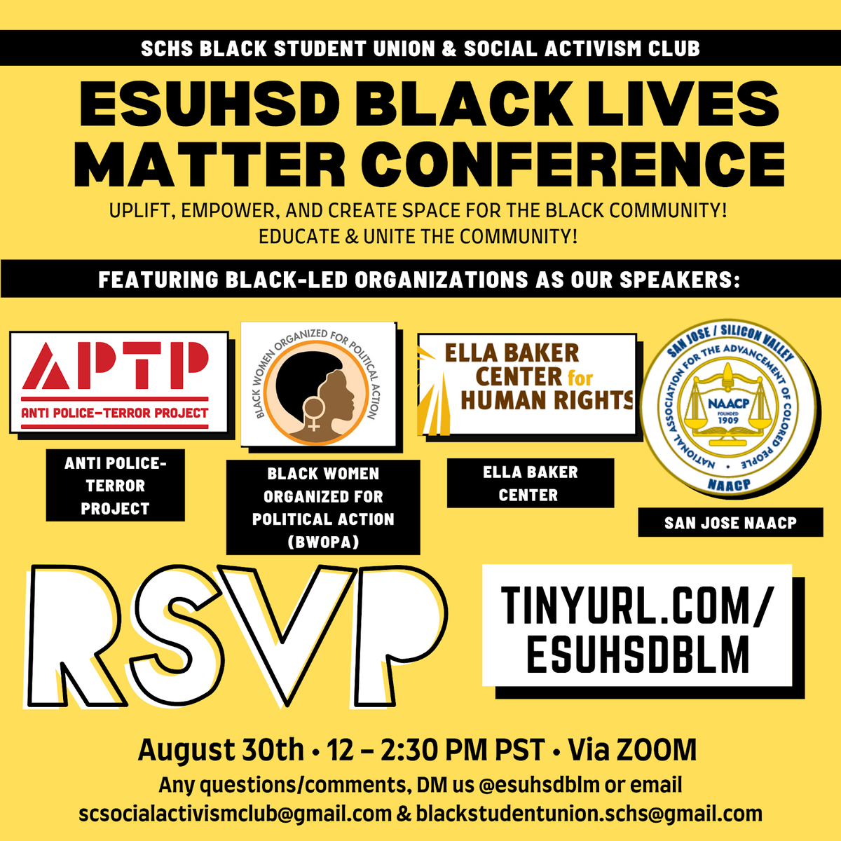 IndependenceHS's tweet photo. ESUHSD Black Lives Matter Conference
08.30.2020
12-2:30p

#BLM

#EastSidePride

#sixerpride https://t.co/DzH5R53YPX