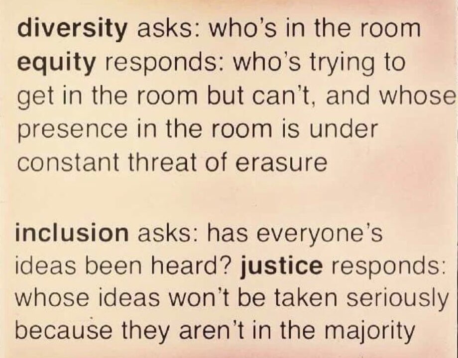 Let's aim for justice and equity in our work.

Quote by @DrDLStewart