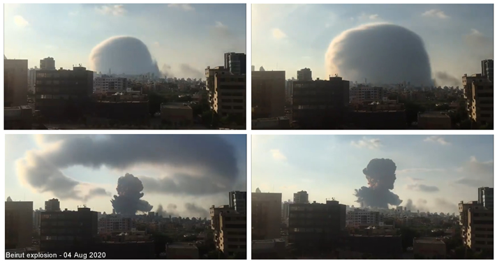 jsdiaz_'s tweet photo. no, la explosión en #Beirut no fue una explosión nuclear:
- la esfera que se expande es una nube de Wilson: la onda de choque produce la rápida condensación del aire húmedo
- la "nube de hongo" se produce cada vez que se forma una gran cantidad de gas poco denso a baja altura https://t.co/m3T1qNGgLG