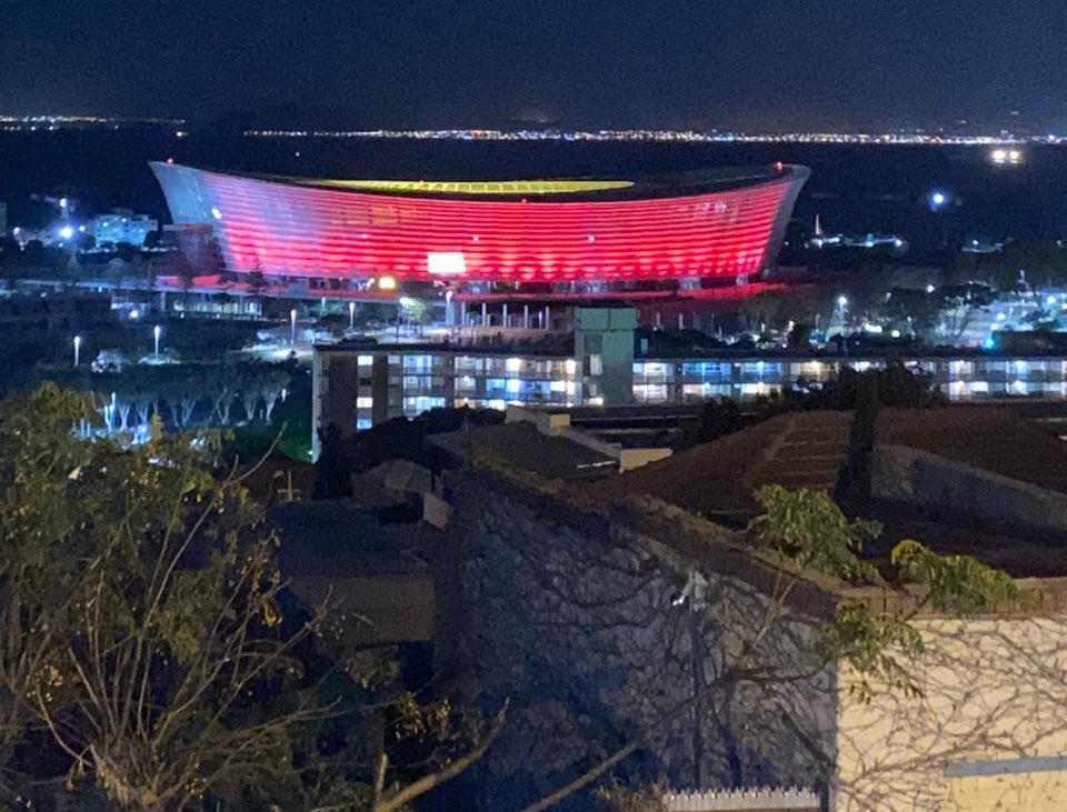 Stunning Cape Town stadium #LightSAred <a href="/IOL/">IOL News</a> <a href="/KFMza/">kfmza</a> <a href="/CapeTalk/">CapeTalk on 567AM</a> <a href="/Heart1049FM/">Heart FM</a> <a href="/Smile904FM/">Smile90.4 FM</a> <a href="/Bushradio/">Bush Radio 89.5 FM</a> <a href="/CityofCT/">City of Cape Town</a> <a href="/BigConcerts/">BIG Concerts</a> <a href="/Wesgro/">Wesgro - Cape Town & the Western Cape</a> <a href="/alanwinde/">Premier Alan Winde</a>
