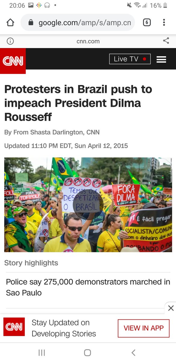 While Dilma was busy handing out tax cuts and discipling public sector unions, the Brazilian right, assisted by Silicon Valley tech companies, had by early 2015 organized massive protests aimed at impeaching Dilma.