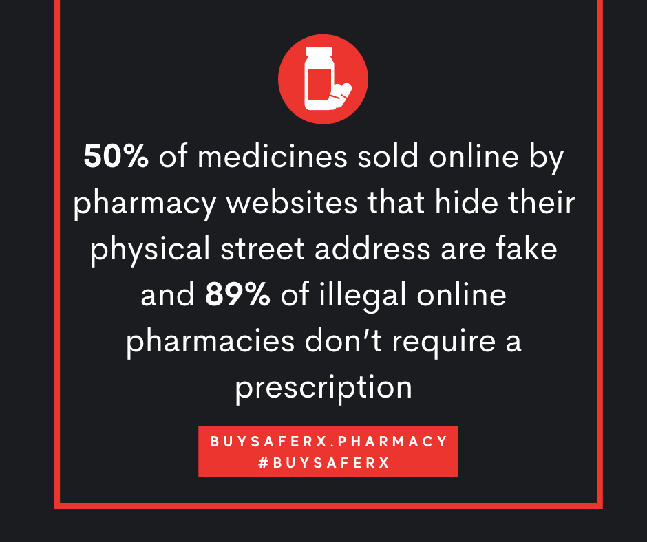 BuySafeRx's tweet photo. Do you know the warning signs of an illegal and unsafe online pharmacy? Know the signs when you see them. An informed consumer is a safe consumer! Visit https://t.co/2xboFXknD3 for more info. #BuySafeRx #FakeMeds https://t.co/H5tpW4z21h