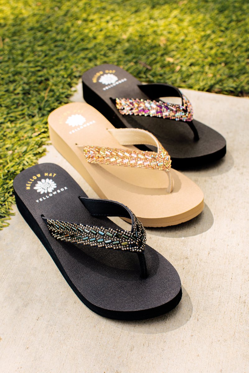 yellow box platform flip flops