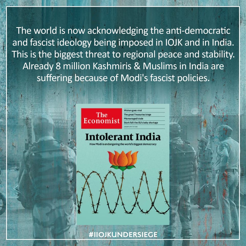 #IIOJKUnderSiege Fascist Indian govt is totally exposed in front of the world by doing the worst human rights violations in Kashmir.