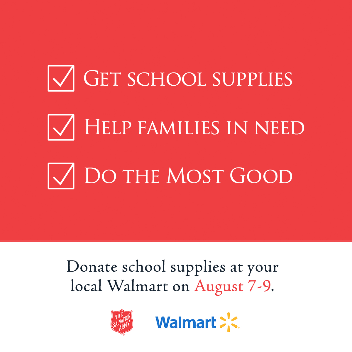 Students are heading back to #school whether in-person or #virtual and we need your help to ensure kids get the school supplies they need. Due to #covid19 the need greater than ever; for a list of participating <a href="/walmart/">Walmart</a> locations visit salarmy.us/stuff-the-bus #salvationarmy