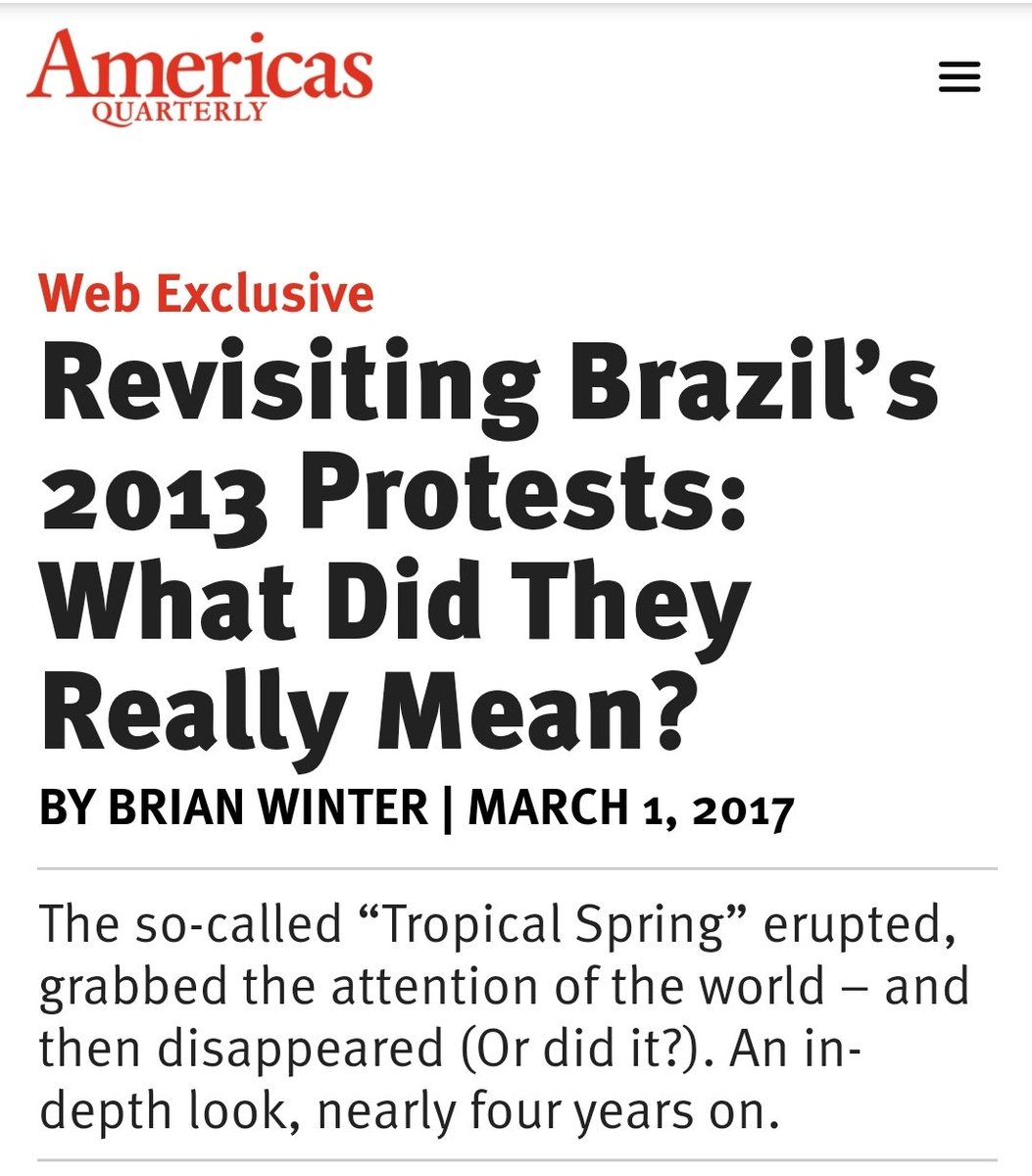 (Although the color revolution started in 2013. The reasons for the initial protests - high cost of public transport - had already been subverted. These guys hint at this, but won't say it in so many words.)