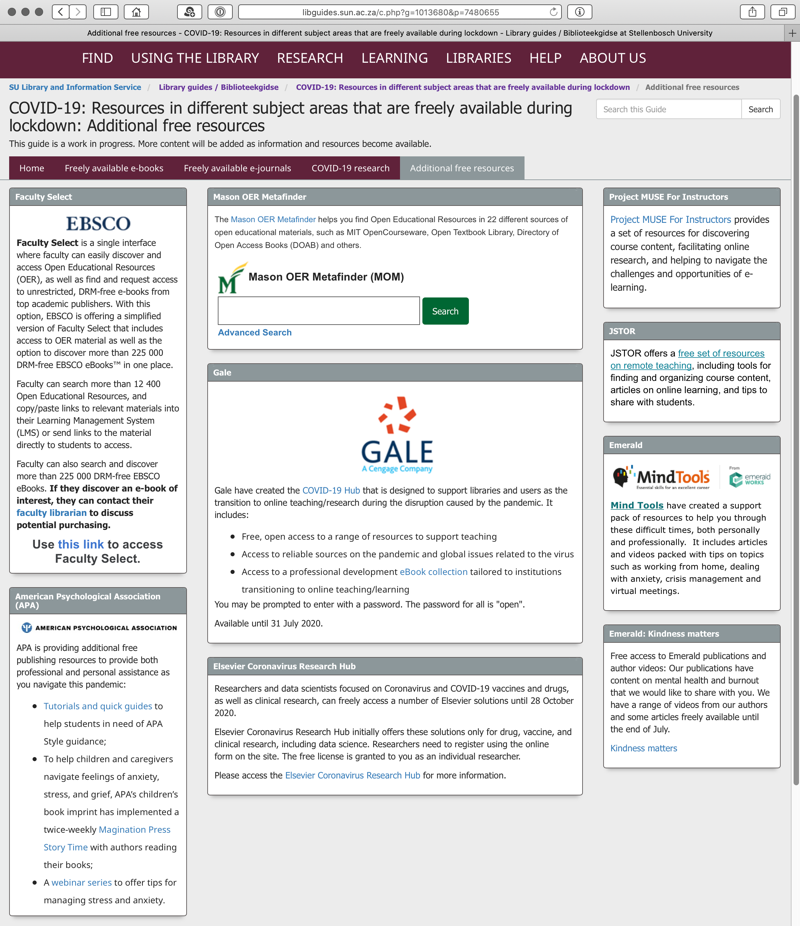 Always a pleasure to see EBSCO, GALE. ELSEVIER, APA, etc. have to find a place on the page after MOM gets the prime real estate!   #OER  Nice job, <a href="/SU_Libraries/">Stellenbosch University Library</a>

mom.gmu.edu