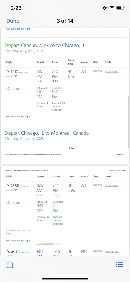 SabrinaVictorD's tweet image. Please someone help me make sense of this non sense ... it seems like I can be in the air, in two different airplanes simultaneously 🤔 👇 then when I try to explain this to your staff, they hang up on me 👏🏽 #primeservice  #americanairlines
