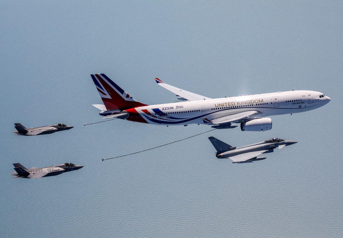 AeroSociety's tweet photo. [Marty McFly voice] 'Are you saying, you turned a Voyager A330MRTT into a *multidomain Combat Cloud super node*??? The RAF's path to Information Advantage #avgeek #ASPC20 https://t.co/Ee3Eqcz0Bi https://t.co/NFwfWcd4v0