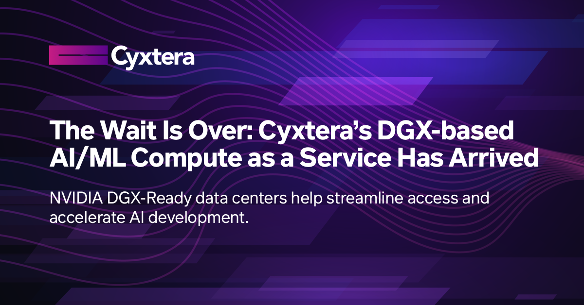 centersquaredcs's tweet photo. Cyxtera’s Russell Cozart writes about the new AI/ML Compute as a Service featuring NVIDIA DGX A100.  Speed access and accelerate #AI development! The wait is over: https://t.co/nA9goAZhoX #GoCyxtera https://t.co/4ZyO0njqKL