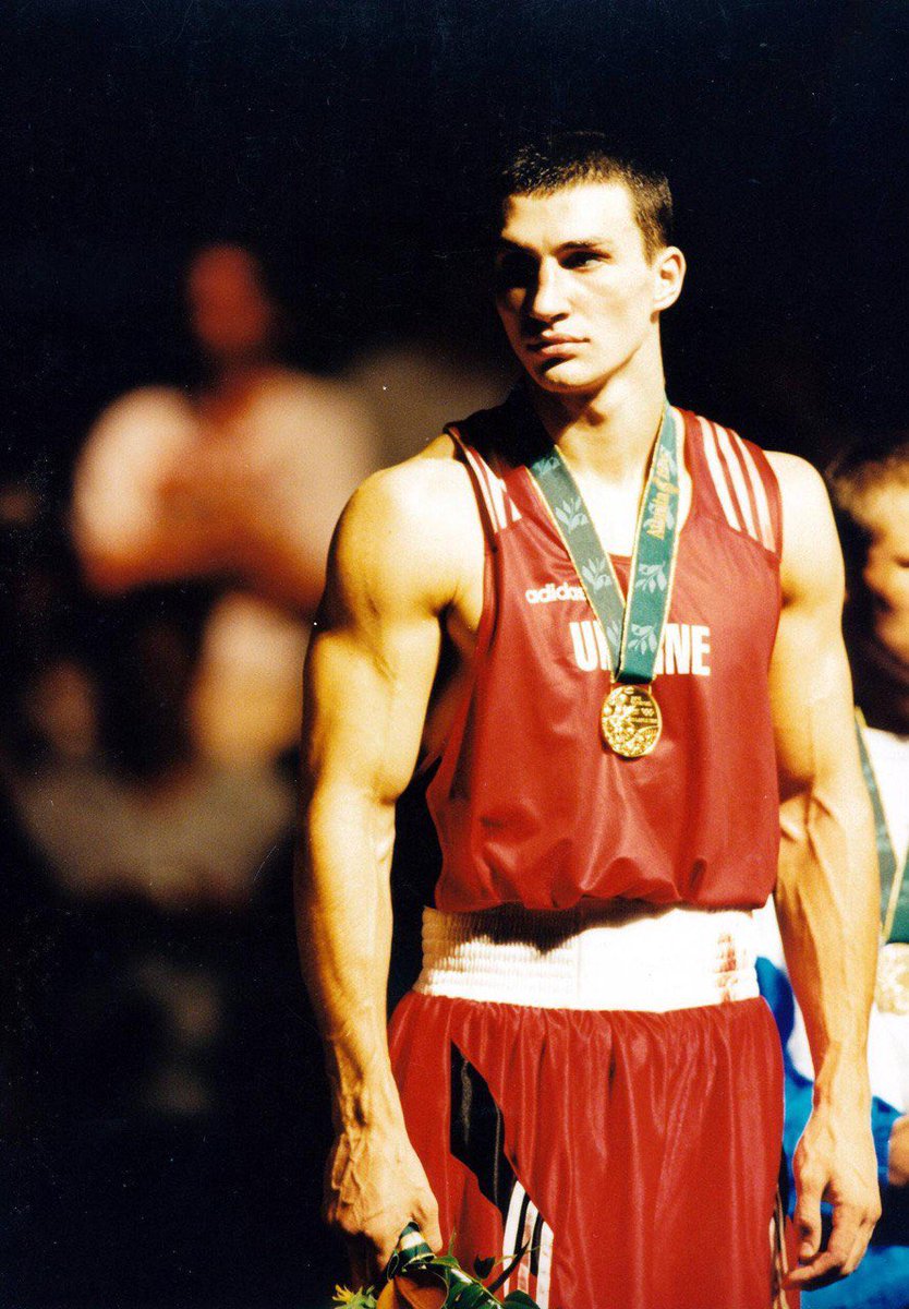 Klitschko's tweet image. Reflecting back 24 years ago today, I won Gold in the Olympic Games in Atlanta (1996). Honored, Humbled, Grateful and wish nothing but the best for our future athletes. Keep fighting for your goals, and keep on punching!