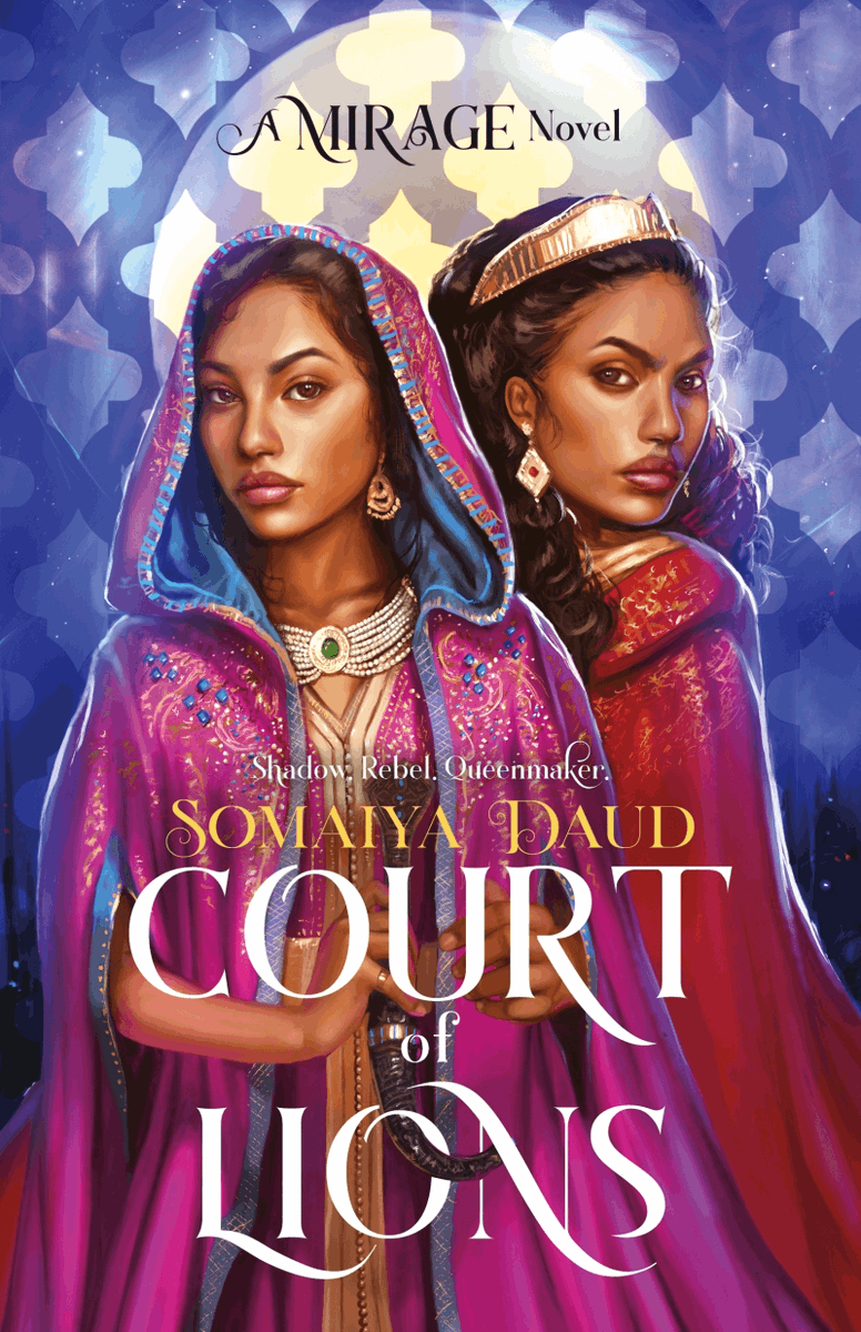 Court of Lions  @somaiyadaudIn the breathtaking conclusion to 'Mirage,' rebel Amani and princess Maram once again find themselves navigating the deadliest court in their galaxy—and planting the seeds for revolution in the midst of festivities. :  http://bookshop.org/books/court-of-lions-a-mirage-novel/9781250126450