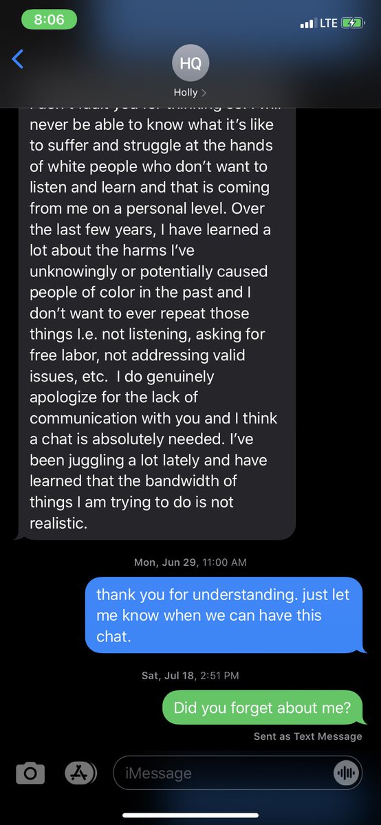 Here’s pt 2. I felt a lot better after this conversation, and I was looking forward to finally being able to deal with all of this and get past it. Until...