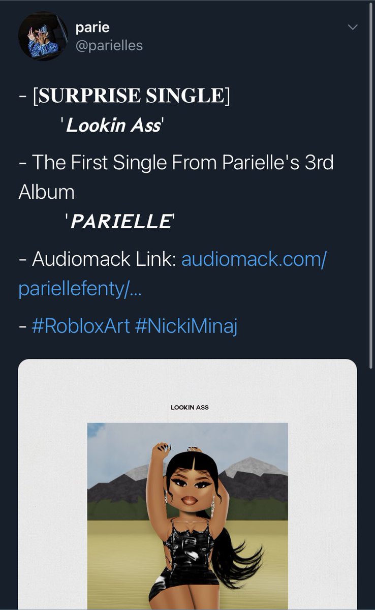 TheRobloxRoom's tweet photo. #TRRTunes @parielles Has new music! https://t.co/X10mTcsET9