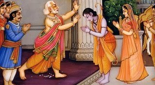 For the sake of his father's honour, Lord Rama abandoned his claim to the throne to serve an exile of 14 years in the forest. During this time he killed Ravana for kidnapping his wife Sita. After completing his exile, he returned to Ayodhya.