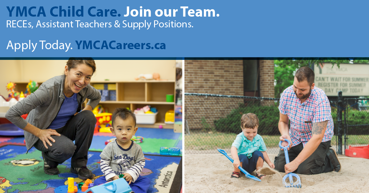 Looking for an exciting new career? #YMCA Child Care is hiring! We are hiring for multiple positions, including: RECE, CYW, OCT, Rec &amp; Leisure as well as Assistant positions. No experience required! Visit YMCACareers.ca to apply today.