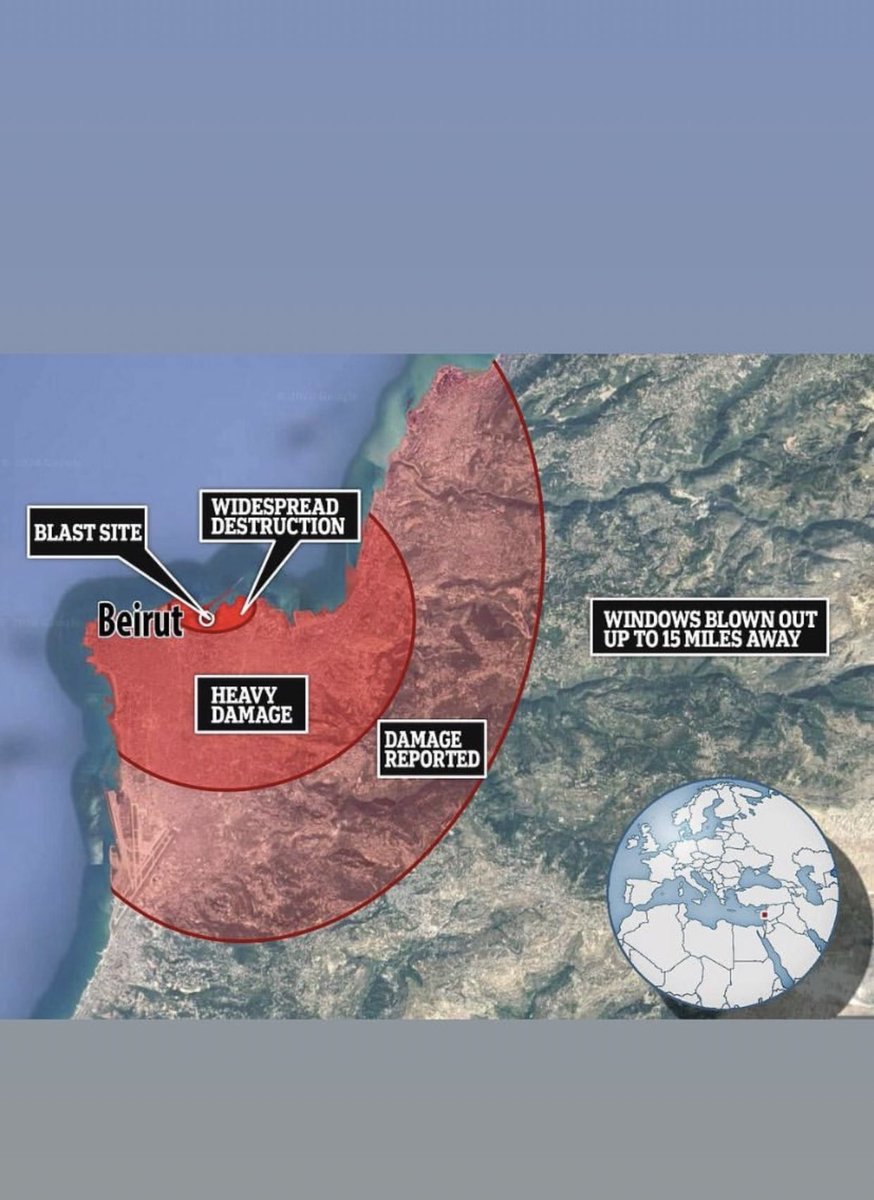 This is a discription of how massive the explosion was. My heart is broken. #PrayForLebanon