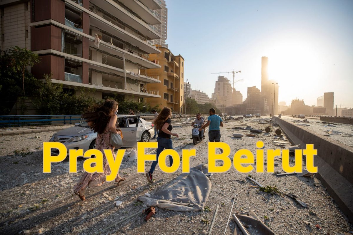 Nushrratt's tweet photo. Unbelievably shocking visuals 💔 
Thoughts and prayers! #PrayForBeirut https://t.co/JhJHFtzA2d