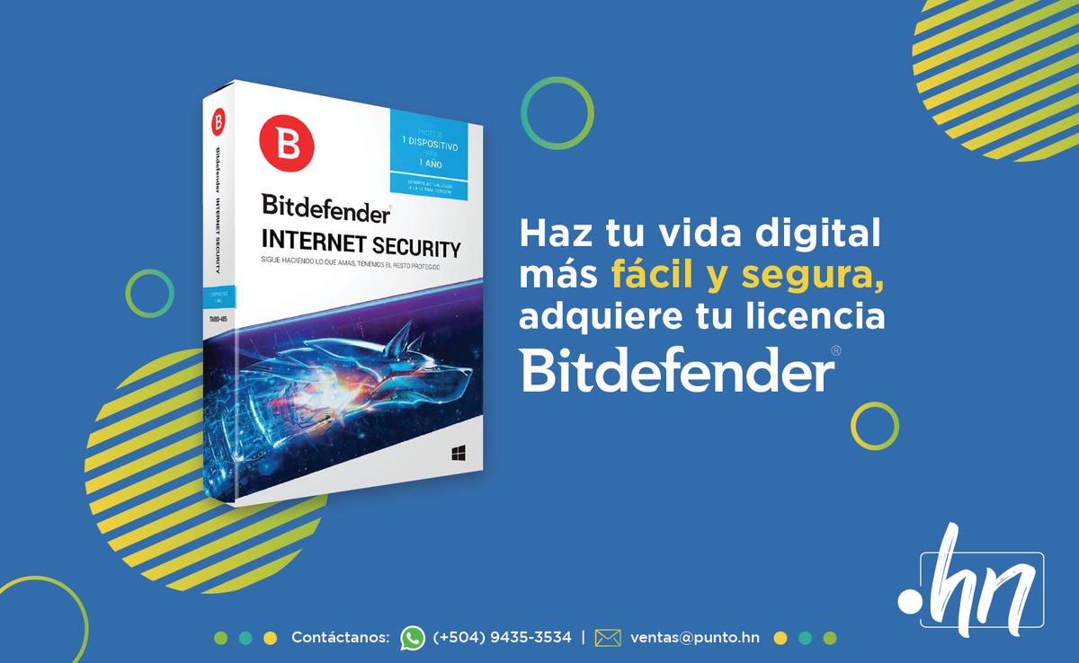 Punto_hn's tweet photo. ¡Está aquí! El nuevo Bitdefender Internet Security. 🌟💯
Líder en detección de amenazas e ideal para tus dispositivos, te encantará!
Escríbenos a ventas@punto.hn para más información o entra en este enlace https://t.co/oq9Rs05neu
#SomosPuntoHN #PuntoHN #ImpulsatuNegocio https://t.co/tWwKuJsstf
