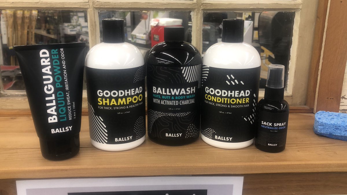 cleaverfarm's tweet photo. New products for the dudes! Ballsy!!
Ball guard, Goodhead Shampoo and Conditioner, Sack spray! #ballsy https://t.co/zWIzpL4q1T