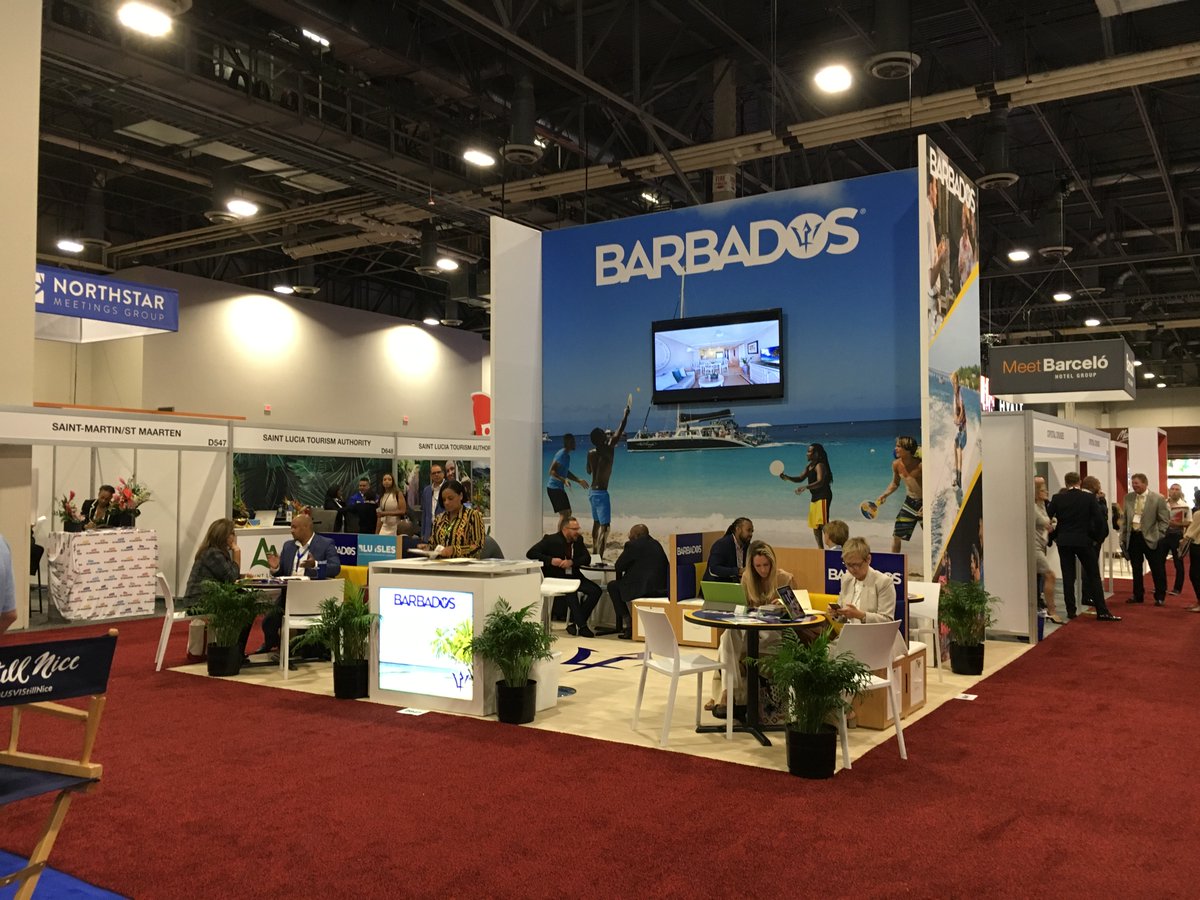 Softspace1's tweet photo. This booth for #Barbados is a simple build, but makes a great impact!

#Softspace https://t.co/bgfTj0Paq3