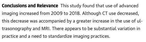 AliRaja_MD's tweet photo. Trends in Use of Advanced Imaging in #PediEDs, 2009-2018
Jennifer R. Marin, MD, et al. @ChildrensPgh
https://t.co/E2UgUKFCew
@JAMANetwork
#PediCT#PediMRI #PediUS https://t.co/kFGS3bprCT