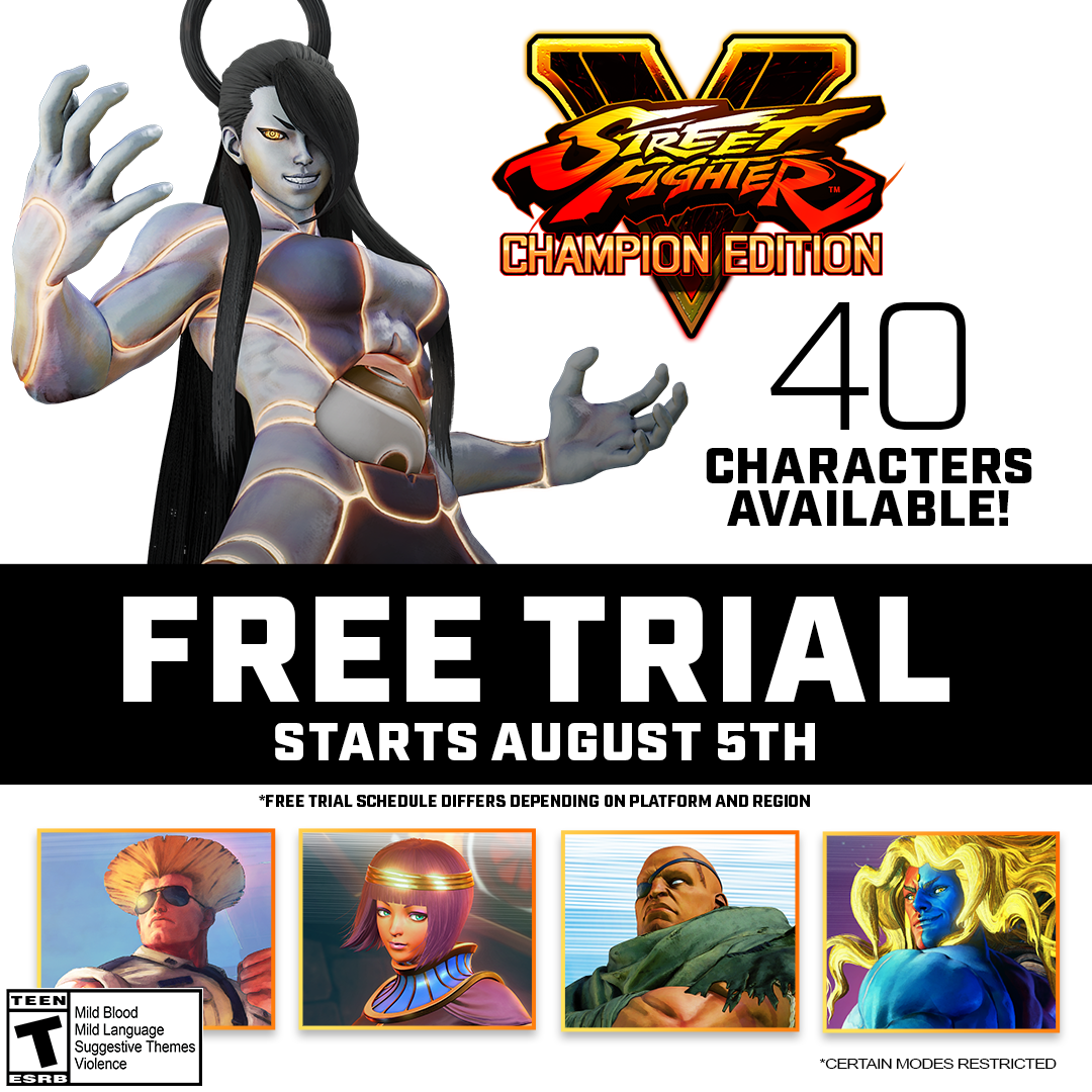 Street Fighter V - Join the SFV Free Trial Now! All 39 Characters