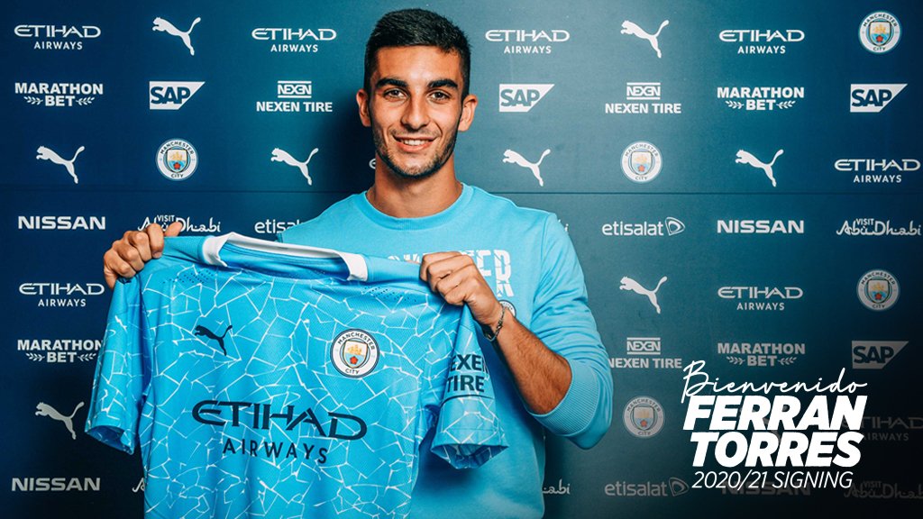 DONE DEAL: Valencia's Ferran Torres has signed a five-year deal with Man City.✍️