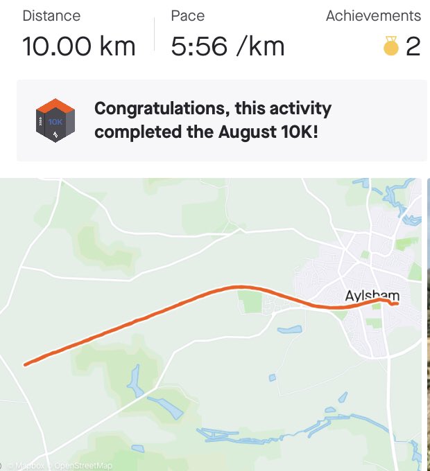 Sometimes you really don’t feel up to it but that’s when you really should do it! 10k ✔️and feeling good! 😀