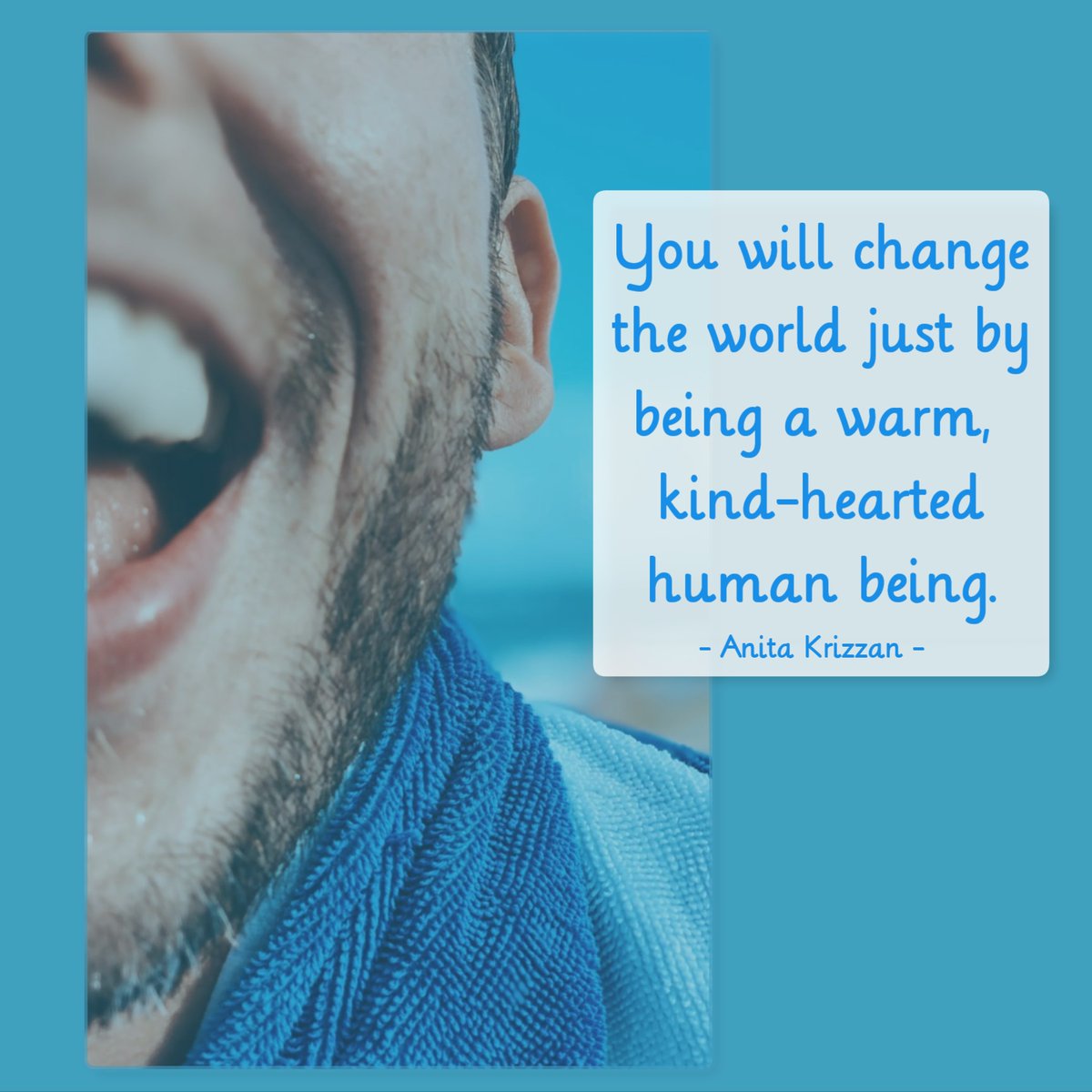 tapestry_intl's tweet photo. "You will change the world just by being a warm, kind-hearted, human being."  Anita Krizzan
.
For more, check out Instagram. Link in bio.
.
.
.
#quote #quotation #smile #AnitaKrizzan #changetheworld #kindness #compassionate #friendly #joyful #Spirit #happy #truth #joy #instagram https://t.co/Ker5VD0K0p