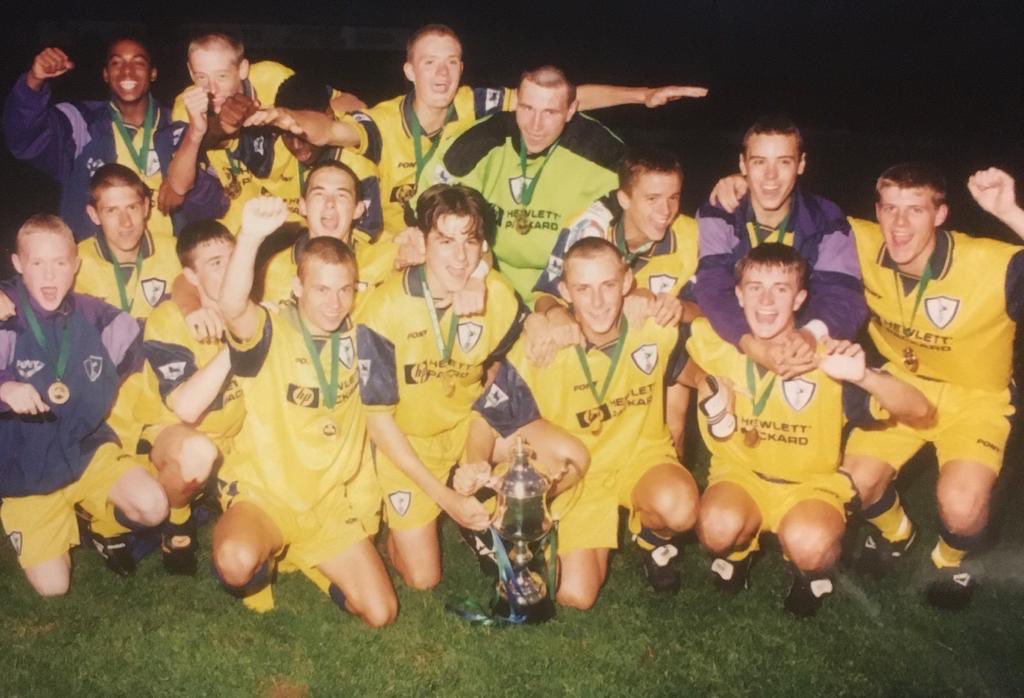 Where are they now? - #Spurs winning the Premier section back in 1996 with a young @petercrouch at the back 🏆