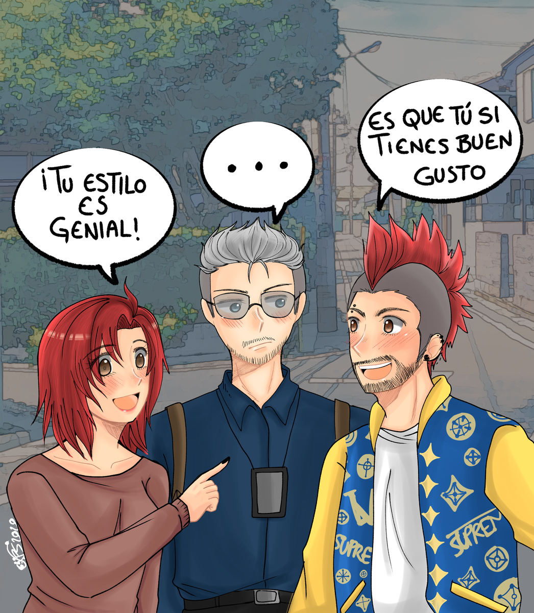 pucka_toushi's tweet image. Un AU donde Sloan  se junta con Horacio y molestan al Volkov ❤️
Perdón por esto, Twister es mi llorería 🥺
#Volkov #Horacio #Sloan #Spainrpfanart #spainrp #gtavroleplay