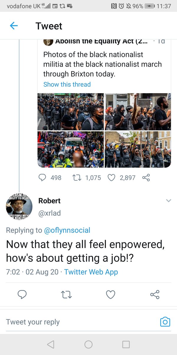 Everyday Racists *56. Robert sought out this thread because I insulted him on another subject; ironically, he was quite close to inclusion here after his assumption that black men on a march must have chosen to be unemployed. I didn't want to seem petty but, well- stuff that!