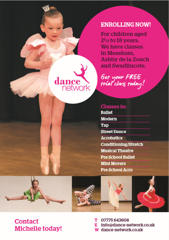 AshbyLife's tweet photo. Does your child love dance? Dance Network - Midlands are enrolling now for classes in Measham, Ashby and Swadlincote. Free trial class! #dancenetwork #localdance https://t.co/sK3CCxocr3