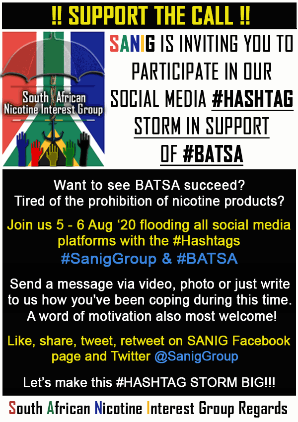 invape1's tweet photo. Crossing fingers that all our followers will participate in @SanigGroup's #HASHTAGSTORM tomorrow & Thurs.
Remember to use @SanigGroup #SanigGroup & #BATSA
I see many has already started!
#ShareYourStory #chooseday - #Choose 2 make ur voices heard
#SaveOurJobs #HumanRights https://t.co/zo1KMWqP33