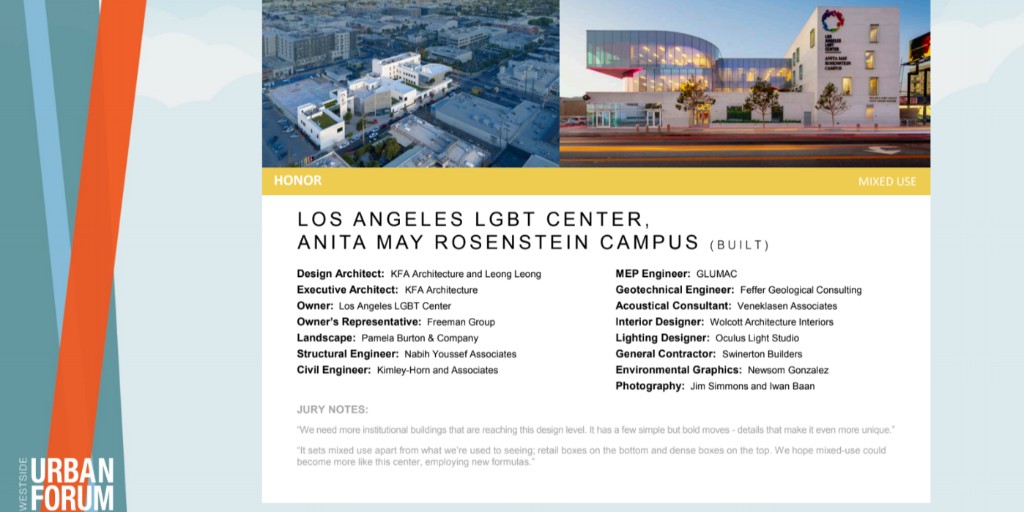 KFALosAngeles's tweet photo. Thank you @WestsideForum for honoring 2 #KFALosAngeles projects in the #2020DesignAwards: @LALGBTCenter Anita May Rosenstein Campus and Safe Landing.
Learn more: https://t.co/vcKjF1lvSy
#KFA #kfaarchitecture #ArchitectureforLosAngeles #ReshapingLA #DesigningGreatPlaces https://t.co/K3UJzh8YfC