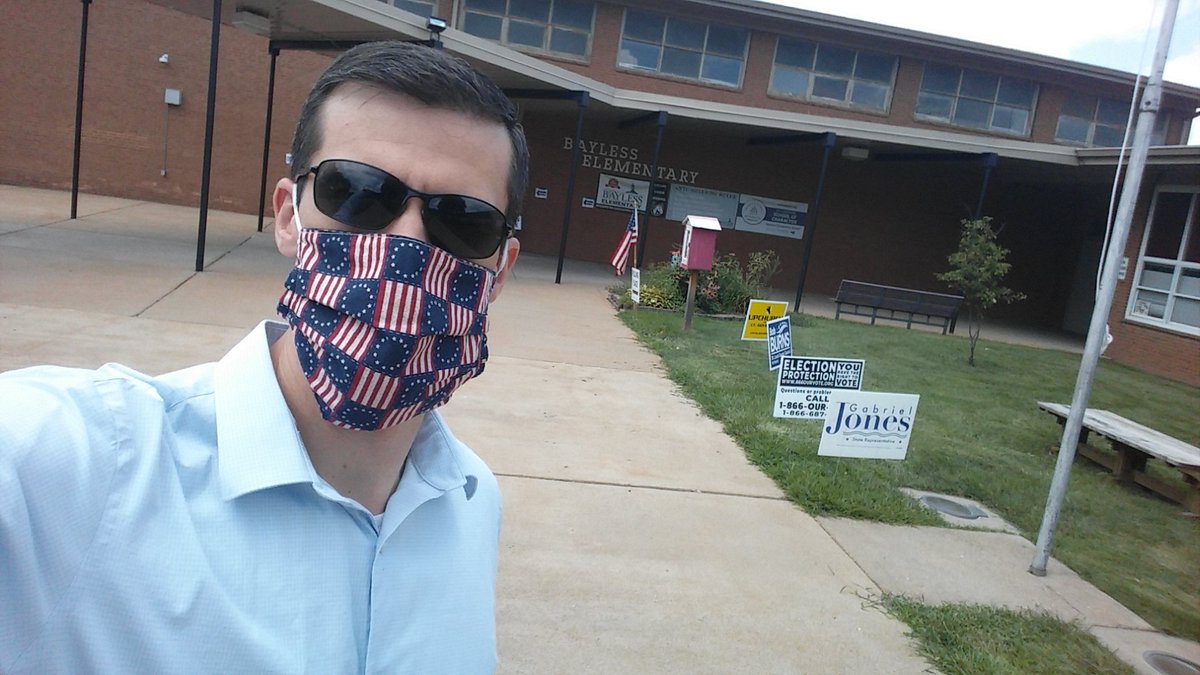 JonesForMO's tweet photo. Witness protection program?
Na, just out meeting voters at the polls.
#MoVotes #Election2020 #PrimaryDay #MoLeg #KeepUpWithJones https://t.co/FbXcYZ0VIL