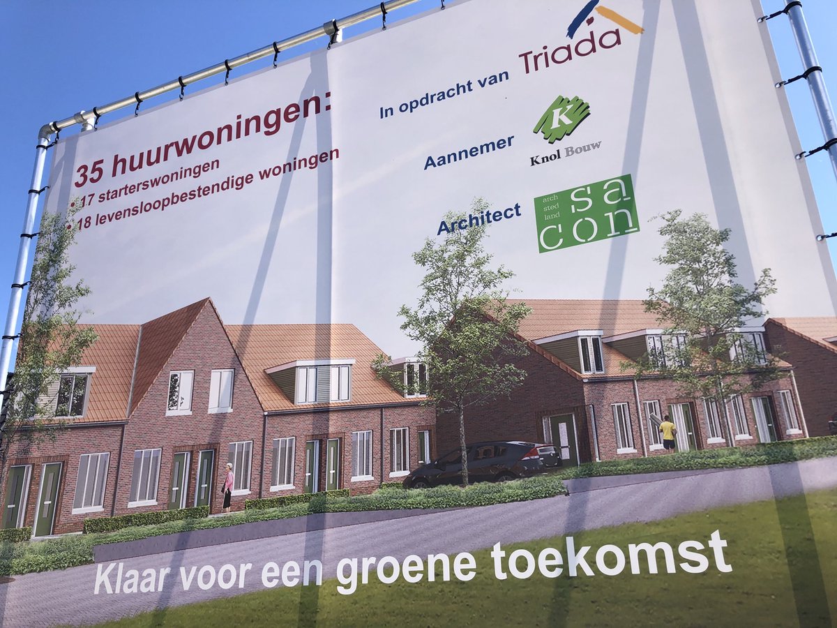 Na een lange voorbereidt start bouw 35 woningen in Heerde ⁦⁦⁦<a href="/triadaverhuurt/">Woonstichting Triada</a>⁩ ⁦@Sacon_architect⁩