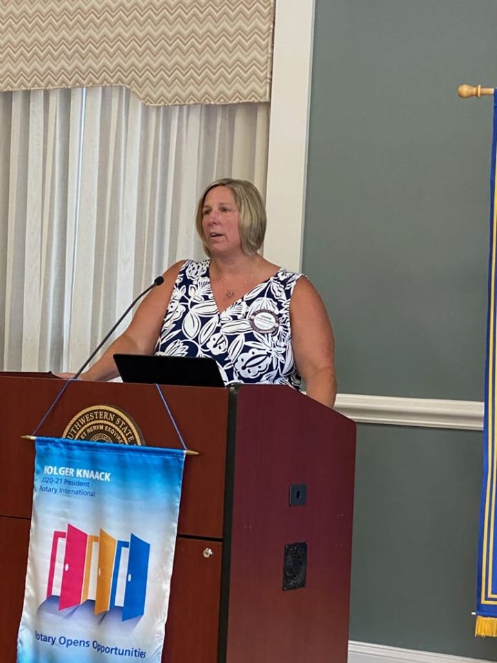 AmericusClub's tweet image. Dr. Suzanne Smith, GSW Provost &amp;amp; Vice President of Student Affairs, sharing how GSW is getting back on track to serve students this Fall Semester.