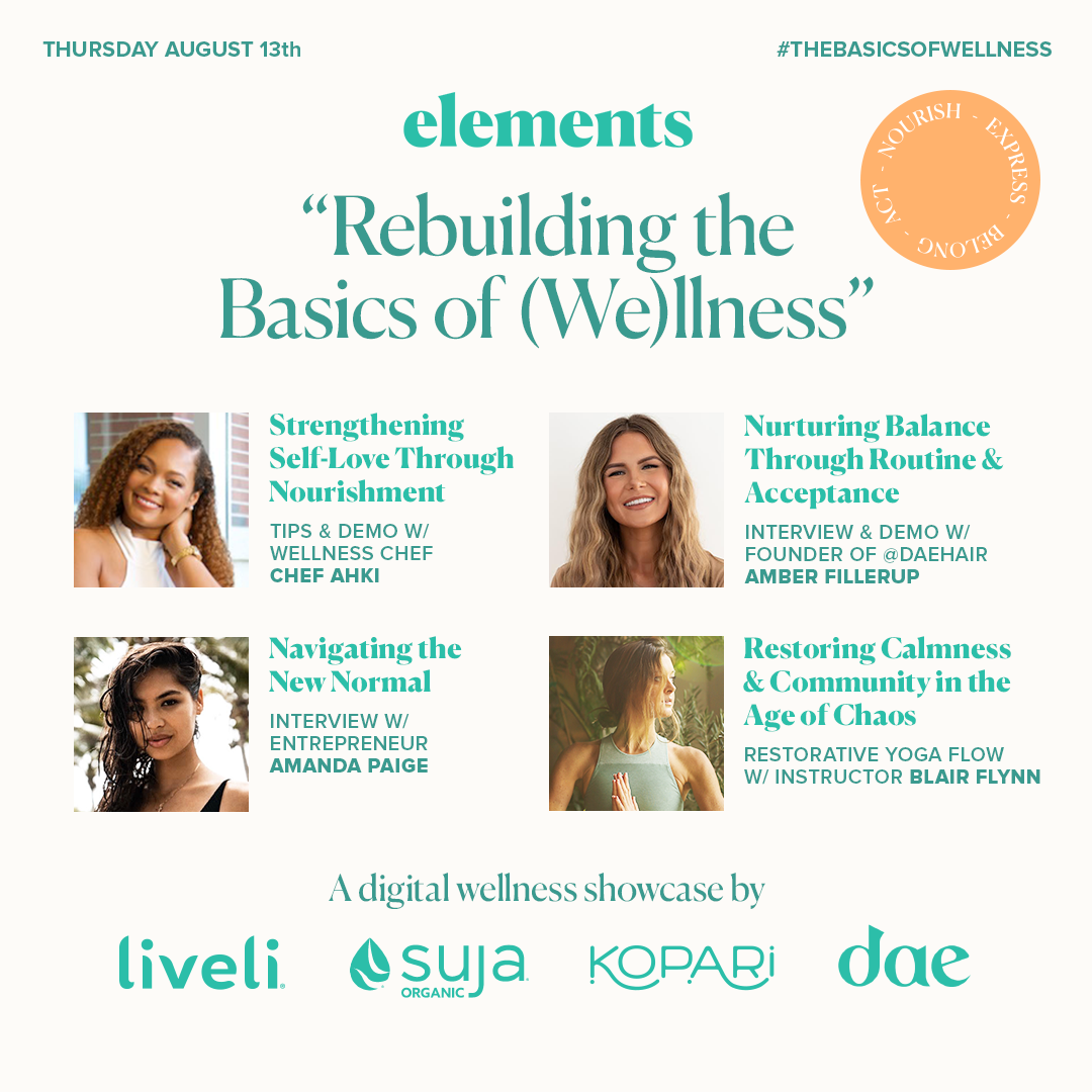 takeyourliveli's tweet photo. We are so excited to have our special guests as part of our mission to open the discussion about "rebuilding the basics of (we)llness." Partnered with each brand to lead a raw and honest conversation about key topics. Register FREE: https://t.co/9loWAuhTpC
#thebasicsofwellness https://t.co/hMw8DJK1X8