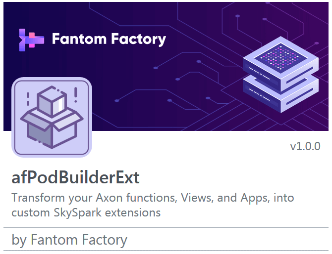 fantomfactory's tweet photo. POD BUILDER is here!  Try it out for free and see how easy it now is to create your very own SkySpark extension!

https://t.co/RemlWv9BtL

#Skyspark #programming #fantomlang #stackhub https://t.co/XxDvYzyUXQ