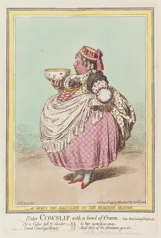 The chapter starts by emphasising the importance of thinking about visual and material culture when discussing historical fatness, using images of Albinia Hobart, Countess of Buckinghamshire (1737/8-1816) to do so