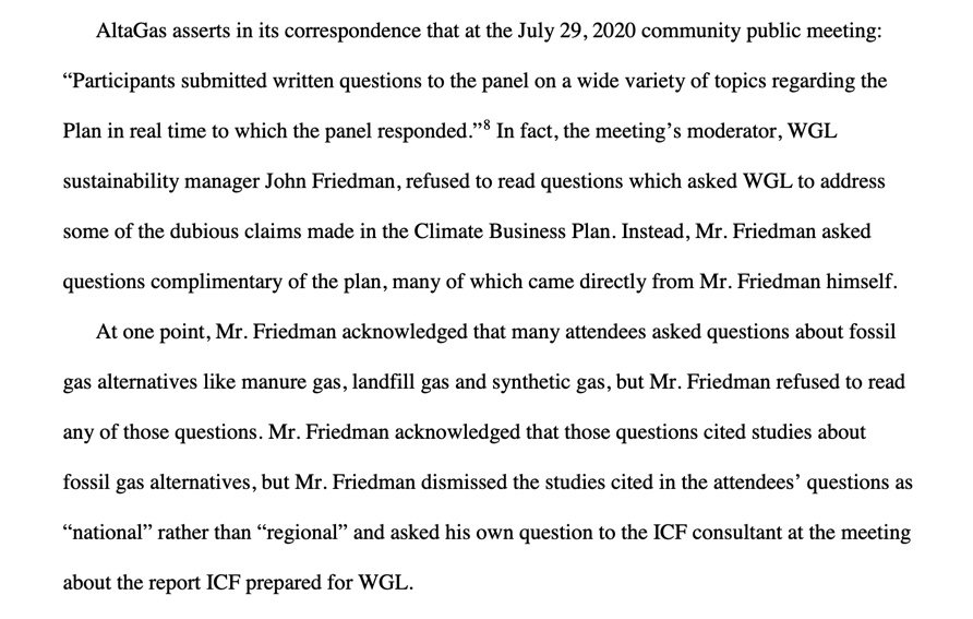 Fracked gas utility <a href="/washingtongas/">Washington Gas</a> and its comms guy @JohnFriedman seek to muzzle the voices of DC residents who want the utility to comply with DC's commitment of carbon neutrality by 2050! #BeyondGas #ClimateChangeIsReal 

Read more: bit.ly/3kbZ21V