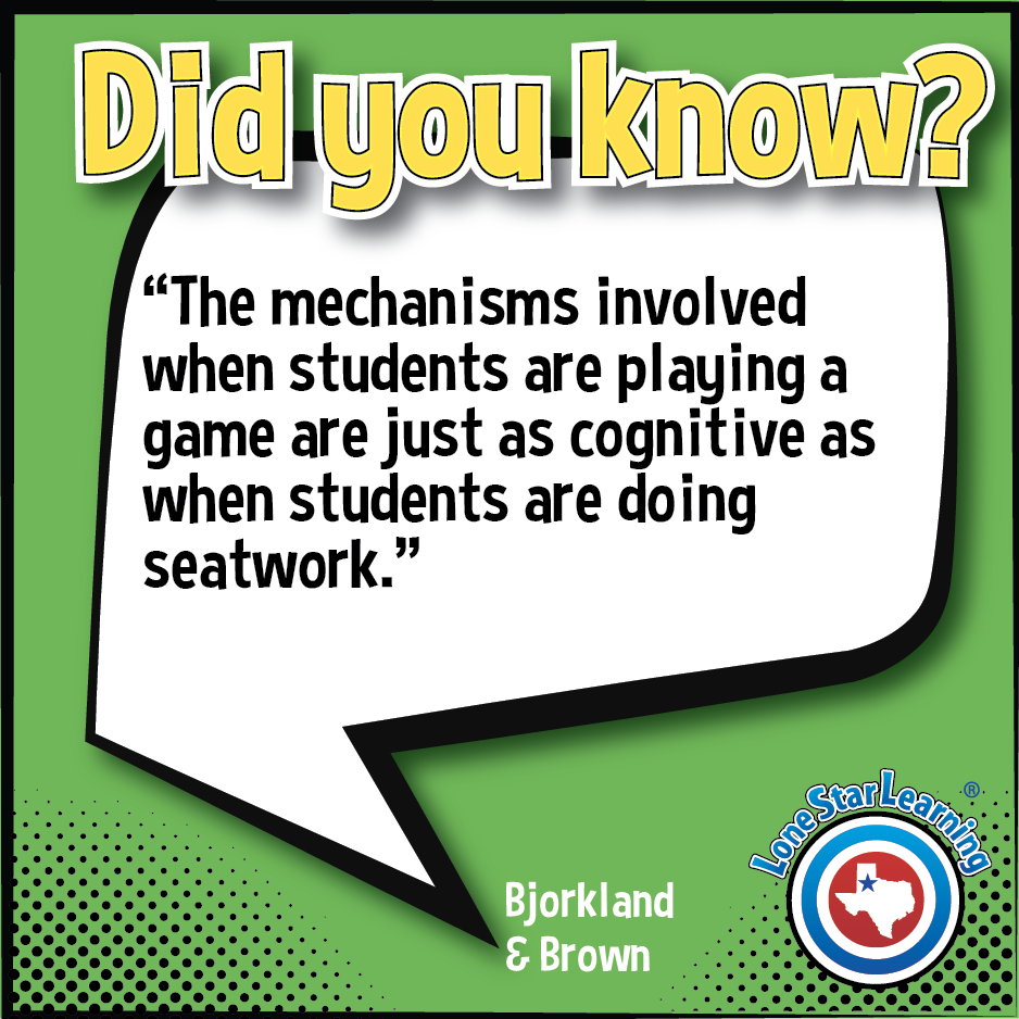 lsltweets's tweet image. Did you know? Often, the most effective learning moments are disguised as games.  What are some of your favorites?  Looking for more?  Check out our shop!

 store.lonestarlearning.com/shop/product-c…

#LoneStarLearning #TarGetIT! #Games #DisguisedLearning #elementaryteacher