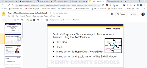head_bridgett's tweet photo. I enjoyed my sessions today w/ @srlindstrom (3rd-5th Structure &amp; Engagement Strategies), @annarmstrong99 (Teaching &amp; Learning w/Technology), @NRoberts06 (S44 Remote Learning Strategies), and @hcs_itsracheal (Advanced Google Classroom Instruction). @PCE_HCS https://t.co/WFLhXrBiKi